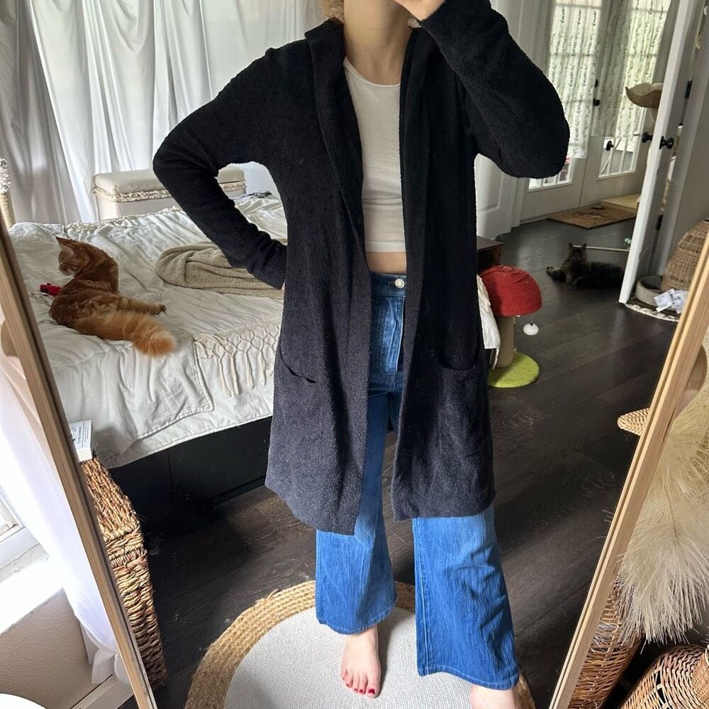 Barefoot Dreams Women’s XS/S Cozychic Hooded Open Cardigan